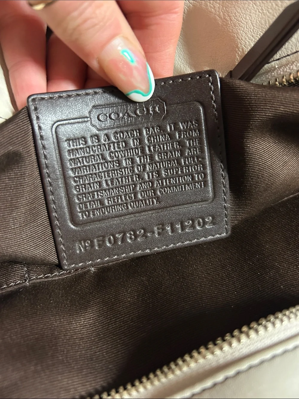 Coach SoHo Tote cream & dark brown